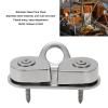 Acouto Cam Cleat for 5-15mm Rope 316 Stainless Steel Boat Kayak Anchor Rope Cleat Proof Fairlead Leading Ring, Base Size: 85x38mm/3.34x1.49in, Hole Diameter: 16mm/0.62in view 3