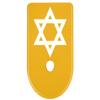 NDZ Performance Magazine Base Plate Finger Extension for Glock Gen 1-5 9MM .40 .357 SIG Laser Engraved Anodized Aluminum in Gold - Star of David Mogen Dovid view 1