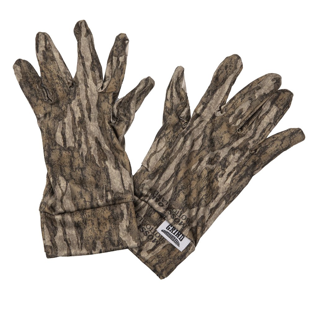 The Grind MO Bottomland Camo Turkey Gloves, Lightweight Touchscreen Compatible Camo Gloves for Turkey Hunting