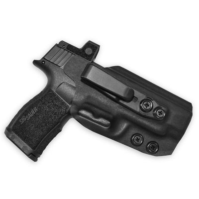 IWB Tuckable Claw Holster - Inside The Waistband - Red Dot Ready fits Sig P365 XMACRO (Black, Right)