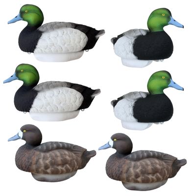 Bluebill Duck Decoys by Heyday Ultra-Light 100% HydroFoam | Durable, Realistic Design | 6 Pack of Duck Hunting Decoys