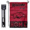 Razorbacks Welcome to our Home Garden Flag with Stand Holder view 2