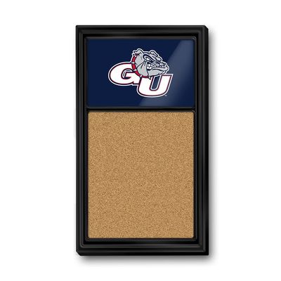The Fan-Brand NCAA Gonzaga Bulldogs - Dual Logo - White - Cork Note Board - Sports Team Bar Sign Dcor: Home, Dorm, Garage, Office, Fan Cave