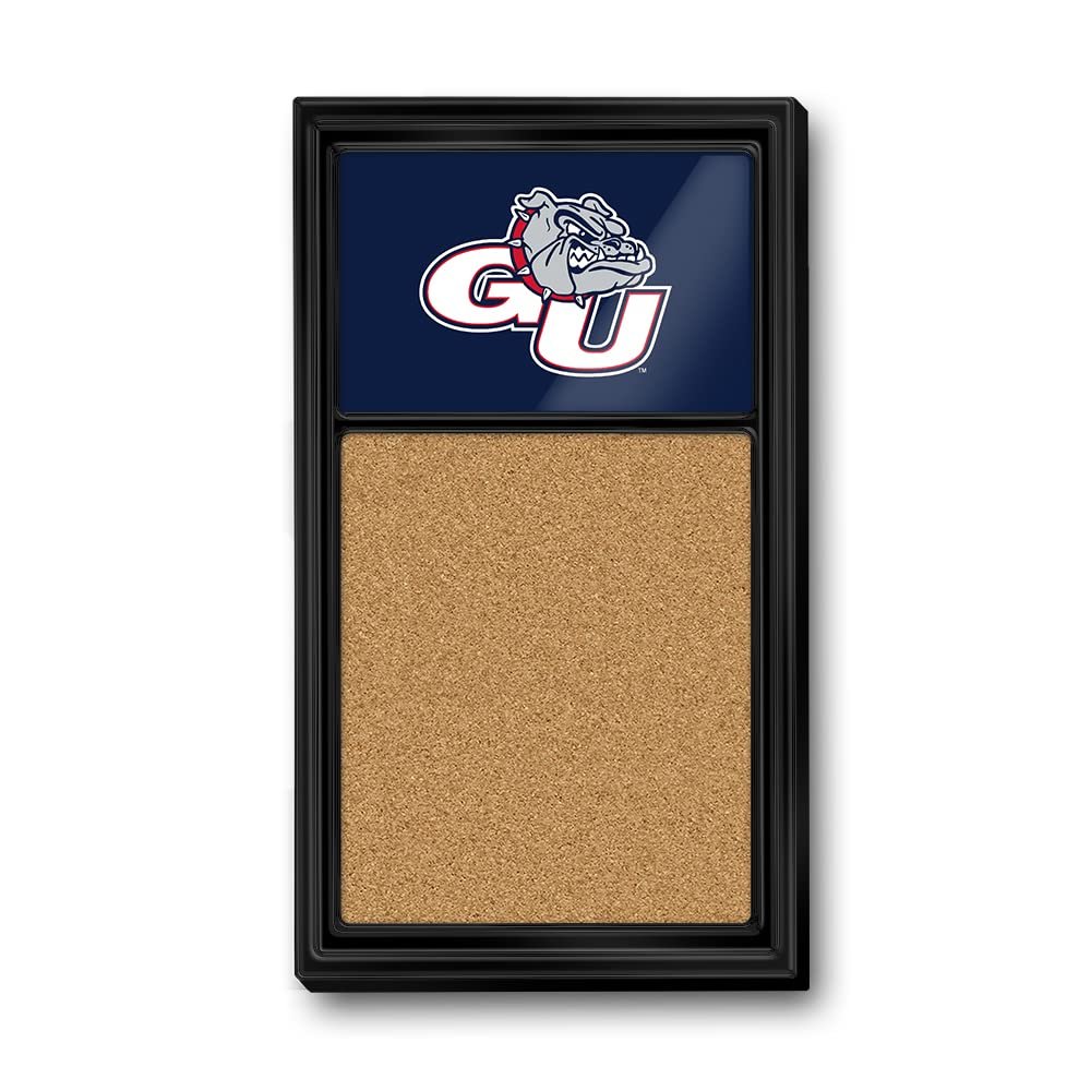The Fan-Brand NCAA Gonzaga Bulldogs - Dual Logo - White - Cork Note Board - Sports Team Bar Sign Dcor: Home, Dorm, Garage, Office, Fan Cave