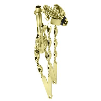 ALTALINE Steel Plated Flat Twisted 12" Bicycle Classic Straight Spring Fork, Multiple Colors (Gold)