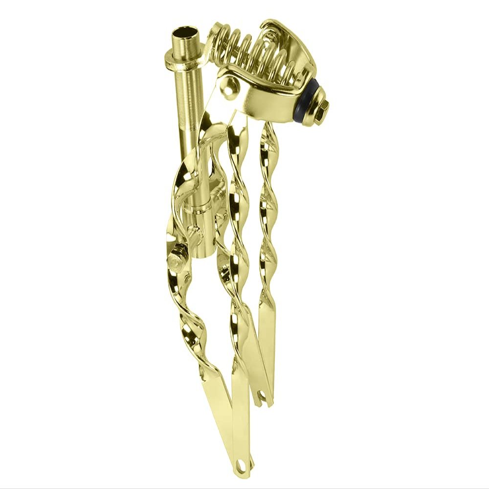 ALTALINE Steel Plated Flat Twisted 12" Bicycle Classic Straight Spring Fork, Multiple Colors (Gold)