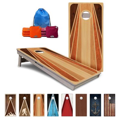 Cornhole Solutions PRO Tournament Cornhole Boards  Regulation 4 ft x 2 ft Professional Set   Baltic Birch Plywood  Folding Legs  UV Printed & Clear Coated  Made in USA
