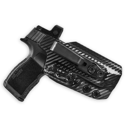 IWB Tuckable Claw Holster - Inside The Waistband - Red Dot Ready fits Sig P365 XMACRO (Carbon Fiber, Right)