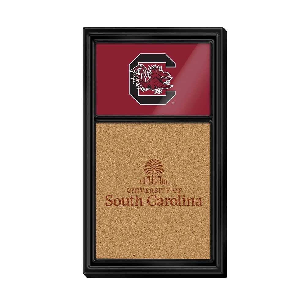 The Fan-Brand NCAA South Carolina Gamecocks - Dual Logo - Cork Note Board - Sports Team Bar Sign Dcor: Home, Dorm, Garage, Office, Fan Cave