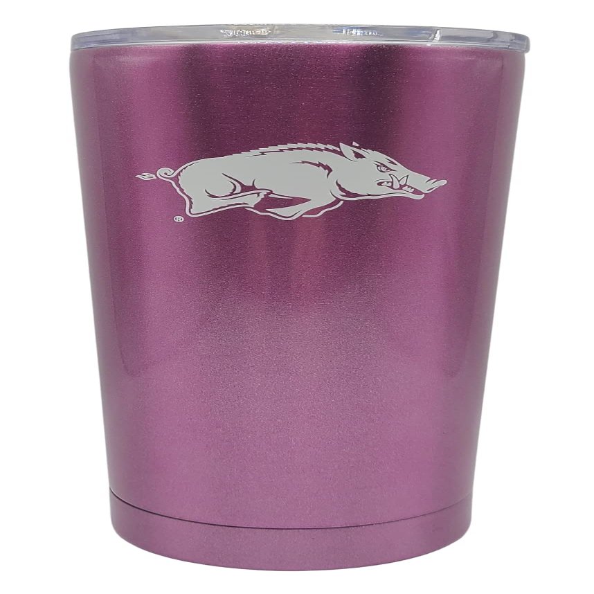 Boelter Brands NCAA Pink Sparkle Stainless Steel Double Wall Vacuum Insulated Ultra 20 oz Travel Tumbler (Arkansas Razorbacks)
