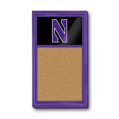 The Fan-Brand NCAA Northwestern Wildcats - Black/Purple Frame - Cork Note Board - Sports Team Bar Sign Dcor: Home, Dorm, Garage, Office, Fan Cave