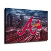 Atlanta Braves Baseball Poster Sports Canvas Wall Art Pattern Print Artwork Decor Home Decor Painting (No Framed,16x24inch) view 1