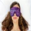 Candi Andi Handmade Weighted Sleep Eye Mask Yoga Pillow - Flax Seed Fill - Unscented - Violet Peacock - TEMF-VP view 2