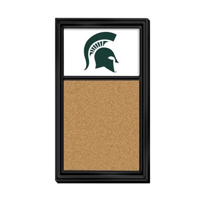 The Fan-Brand NCAA Michigan State Spartans - Green - Cork Note Board - Sports Team Bar Sign Dcor: Home, Dorm, Garage, Office, Fan Cave
