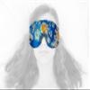 Candi Andi Handmade Weighted Sleep Eye Mask Yoga Pillow - Flax Seed Fill - Unscented - Floral Turquoise - TEMF-FT view 1