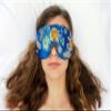 Candi Andi Handmade Weighted Sleep Eye Mask Yoga Pillow - Flax Seed Fill - Unscented - Floral Turquoise - TEMF-FT view 2