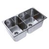 AMBASSADOR MARINE GRADE Double Rectangle 304 Stainless Steel Sink, Boat Sink/RV Sink, Galley/Kitchen Sink, for boat/camper sink- Ultra-Mirror Finish, 23-1/4" x 13-1/4" x 8"Deep (S54-1823-UM-W) view 1