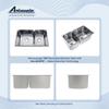 AMBASSADOR MARINE GRADE Double Rectangle 304 Stainless Steel Sink, Boat Sink/RV Sink, Galley/Kitchen Sink, for boat/camper sink- Ultra-Mirror Finish, 23-1/4" x 13-1/4" x 8"Deep (S54-1823-UM-W) view 2
