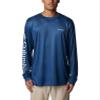 Columbia Men's Terminal Tackle PFG Carey Chen Long Sleeve, Carbon/Cool Grey Rainbow Trout, X-Small view 1