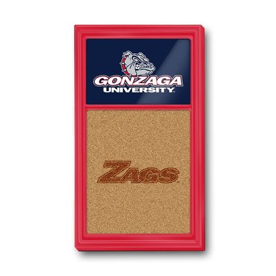 The Fan-Brand NCAA Gonzaga Bulldogs - GU - Red - Cork Note Board - Sports Team Bar Sign Dcor: Home, Dorm, Garage, Office, Fan Cave