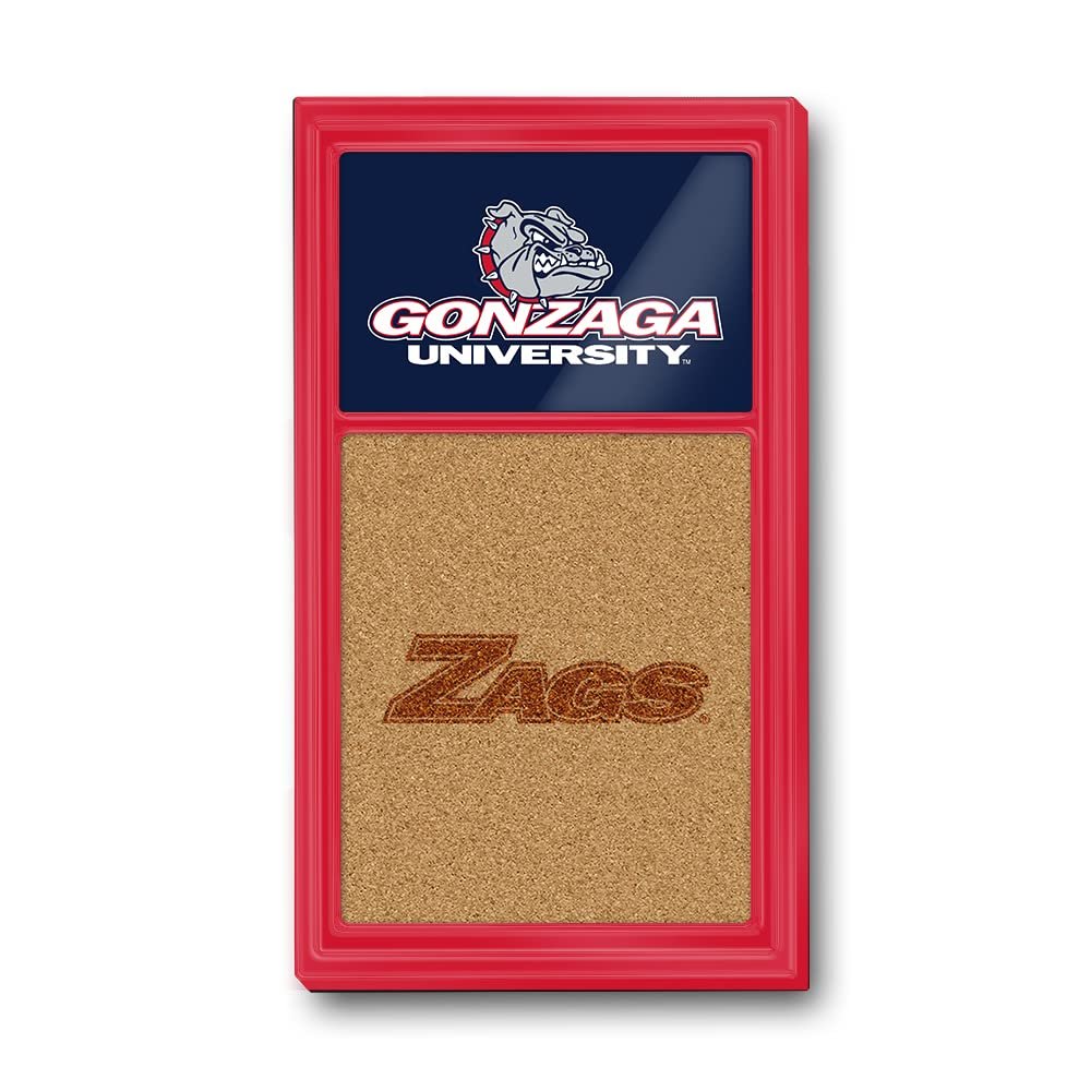 The Fan-Brand NCAA Gonzaga Bulldogs - GU - Red - Cork Note Board - Sports Team Bar Sign Dcor: Home, Dorm, Garage, Office, Fan Cave