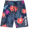 Hurley Boys Pull On Swim Trunks, Blue/Orange Floral, L view 1