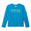 Columbia Youth Boys PFG Long Sleeve Graphic Tee, Pool/Key West PFG Hooks, XX-Small view 1
