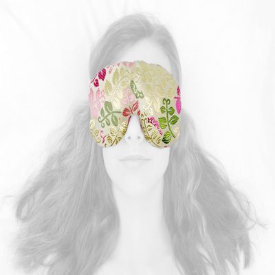 Candi Andi Handmade Weighted Sleep Eye Mask Yoga Pillow - Flax Seed Fill - Unscented - Creamy Leaves - TEMF-CL