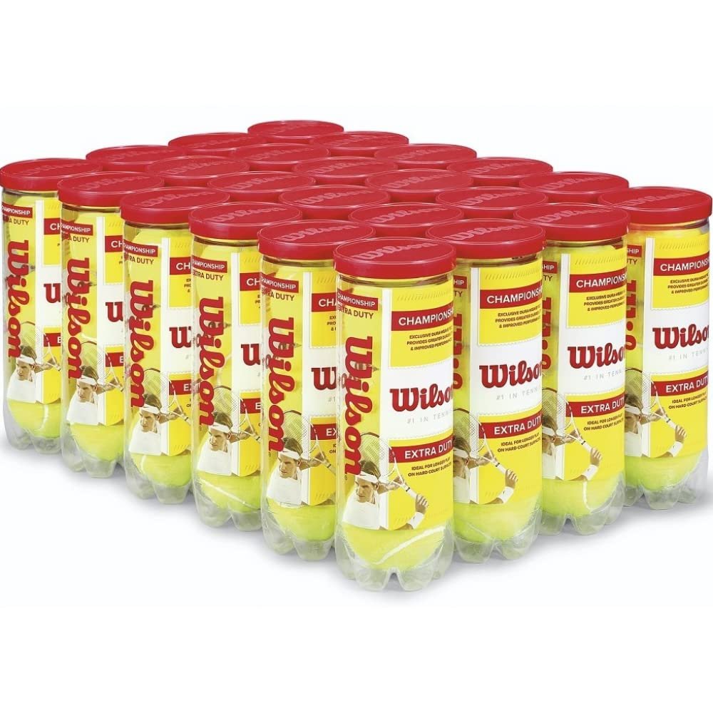 Wilson Championship Regular Duty Tennis Balls - 3 Ball Can (6 Cases = 144 Cans)