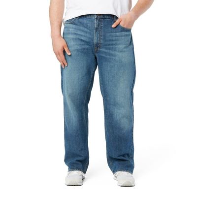 Levi Strauss Signature Gold Men's Big & Tall Relaxed Fit Flex Jeans, Hazy Horizon-Stretch Waistband, 44W x 32L