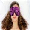 Candi Andi Handmade Weighted Sleep Eye Mask Yoga Pillow - Flax Seed Fill - Unscented - Magenta Doodle - TEMF-MD view 2