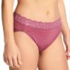 Vanity Fair Women's Flattering Lace Ultimate Comfort Hi-Cut Panty 13280, Berry Glaze Stripe, 7 view 1
