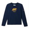 Columbia Youth Boys La Poudre Pass Long Sleeve Tee, Collegiate Navy/Bearly-Checkered Peaks, X-Small view 1