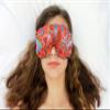 Candi Andi Handmade Weighted Sleep Eye Mask Yoga Pillow - Flax Seed Fill - Unscented - Frilly Fiesta - TEMF-FF view 2