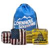 Cornhole Solutions Cornhole Bags Set of 8  Regulation Pro Style 6x6  USA Flag Designs  Resin Filled + Tote Bag (DTOM/Flag) view 1