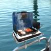 Brocraft Boat Rail Mount Grill Table/Pontoon Square Rail Mount BBQ Table/Pontoon Boat Table view 2