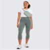 CRZ YOGA Butterluxe Workout Capri Leggings Pockets 21" - High Waisted Gym Athletic Womens Crop Yoga Grey Sage X-Large view 3