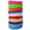 Muka 100 Pieces Jelly Bracelets for Adult Mixed Colors Silicone Wristband Hair Ties view 3