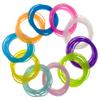 Muka 100 Pieces Jelly Bracelets for Adult Mixed Colors Silicone Wristband Hair Ties view 4