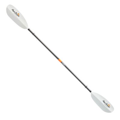 AQUA BOUND Sting Ray Hybrid 2-Piece Versa-Lok Kayak Paddle Carbon Shaft, Reinforced Nylon Dihedral Blades, Adjustable Versa-Lok Length and Feathering for Flatwater Touring & Recreation (220 cm)