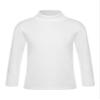 Yhong Kids Boys Girls Turtleneck Thermal Underwear Tops Basic Solid Color Long Sleeves Cotton T-Shirts Undershirts White 5-6 Years view 1