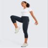CRZ YOGA Butterluxe Workout Capri Leggings Pockets 21" - High Waisted Gym Athletic Womens Crop Yoga True Navy X-Large view 3
