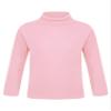 Yhong Kids Boys Girls Turtleneck Thermal Underwear Tops Basic Solid Color Long Sleeves Cotton T-Shirts Undershirts Pink 3-4 Years view 1