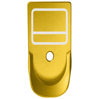NDZ Performance Magazine Base Plate Finger Extension for Glock Gen 1-5 9MM .40 .357 SIG Laser Engraved Anodized Aluminum in Gold - G Square