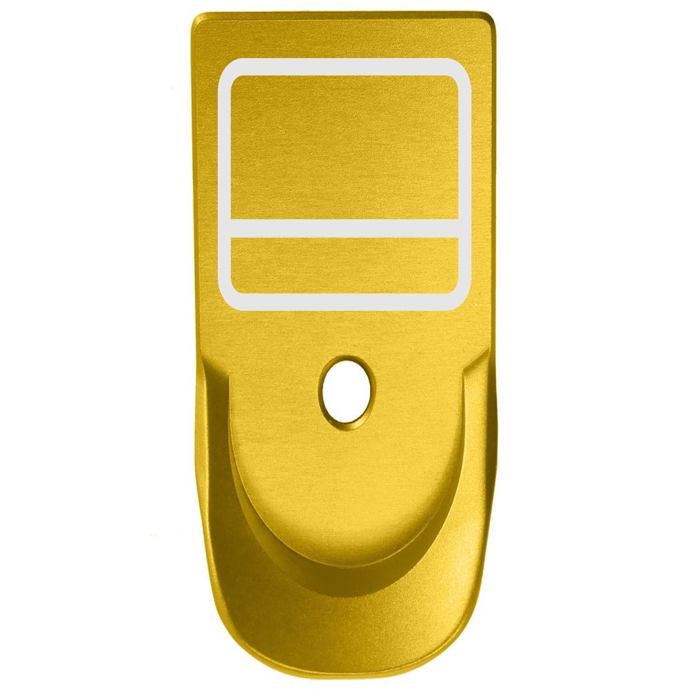 NDZ Performance Magazine Base Plate Finger Extension for Glock Gen 1-5 9MM .40 .357 SIG Laser Engraved Anodized Aluminum in Gold - G Square