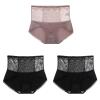3PCS Women's High-Rise Sexy Lace Panties Solid Cotton Abdomen Hip-Lifting Briefs Hollow Out Mom Lingerie Underwear Large Size (Color : 3 Pcs Combination 6, Size : XL (55-65kg)) view 1