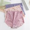 3PCS Women's High-Rise Sexy Lace Panties Solid Cotton Abdomen Hip-Lifting Briefs Hollow Out Mom Lingerie Underwear Large Size (Color : 3 Pcs Combination 6, Size : XL (55-65kg)) view 2