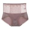3PCS Women's High-Rise Sexy Lace Panties Solid Cotton Abdomen Hip-Lifting Briefs Hollow Out Mom Lingerie Underwear Large Size (Color : Brown, Size : XXL (65-75kg)) view 1