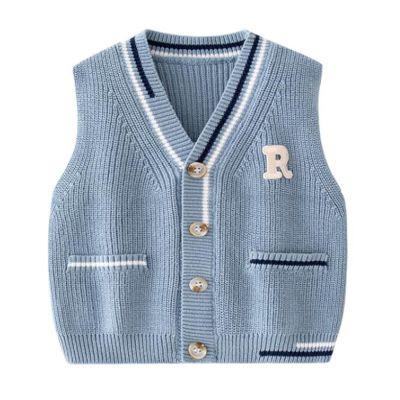 warmstraw Toddler Boys Girl's Sweater Vest Knit Casual Top Comfort Soft V neck Cardigan Vests Blue 6-12 Months