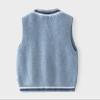 warmstraw Toddler Boys Girl's Sweater Vest Knit Casual Top Comfort Soft V neck Cardigan Vests Blue 6-12 Months view 3